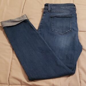 Women's NYDJ "Leanne" Boyfriend Ankle Blue Jeans Size 10